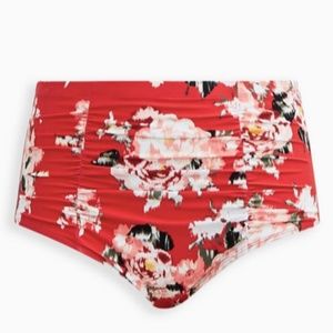 Torrid HIGH RISE RUCHED SWIM BOTTOM